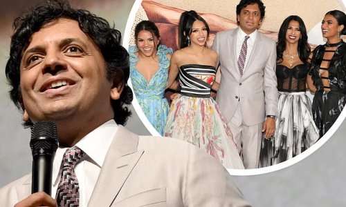 M. Night Shyamalan makes premiere of film Old a family affair in NYC