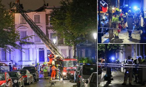 Firefighters rescue 13 people after roof collapsed in West London