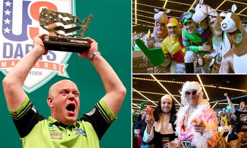 Rowdy fans hit Madison Square Garden in wild costumes for the final rounds of the US Darts Masters as Michael Van Gerwen clinches his second title in New York