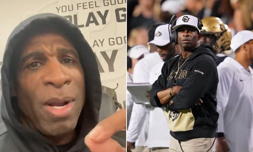 Deion Sanders hilariously recalls his run-in with a rat and 'making eye contact' with the animal after it broke into Colorado's athletic facility: 'Can't live like this'