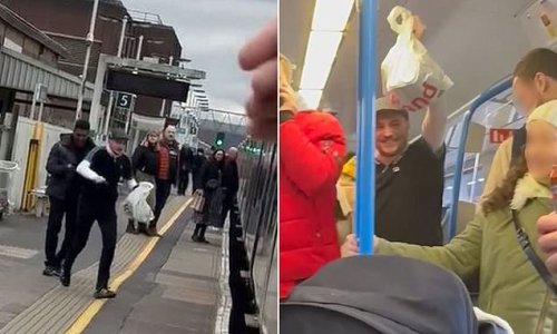 'I've got the beers': Boozed up West Ham fan times audacious UberEats beer delivery to moving train whilst on way to Brighton and picks up drink in 60 seconds