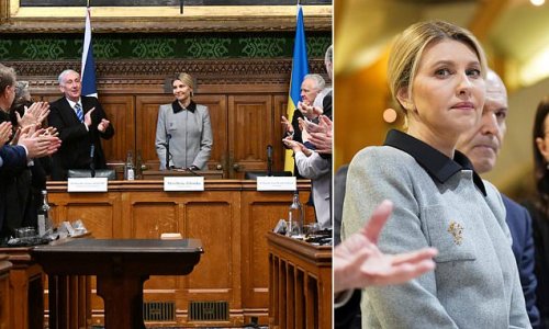 Ukrainian First Lady given standing ovation in Parliament after powerful speech urging Britain to become a leader in Bringing Russia to justice