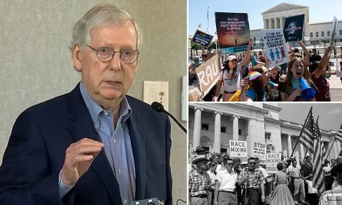 Mitch McConnell calls federal abortion rights 'outdated' and 'wrong': Republican leader compares Supreme Court overturning Roe v. Wade to ending racial segregation with Brown v. Board of Education