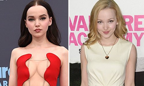 My how she's changed! Dove Cameron puts on VERY racy display in red torso-flashing gown at Billboard Music Awards after transforming her look from her Disney Channel heyday