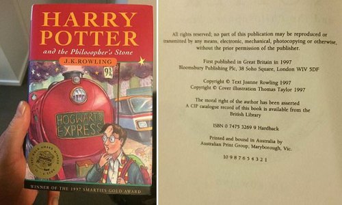 Is your book shelf hiding a fortune? Man finds first edition Harry Potter novel in an Australian op shop for $3 - and it's worth $2,500