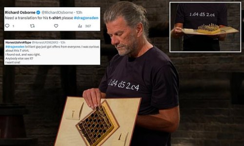 Entrepreneur with equation t-shirt baffles Dragon's Den viewers - but do YOU know what it means?