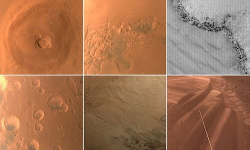 China's Tianwen-1 spacecraft captures STUNNING photos of Mars – after circling the Red Planet more than 1,300 times since arriving last year