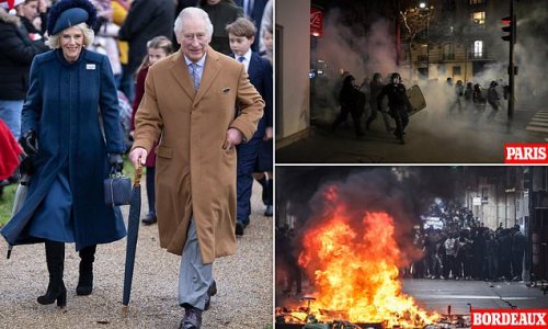 French protesters vow to disrupt King Charles's state visit next week: Tram due to transport the monarch and Queen Consort is hit by strike and Versailles banquet also targeted