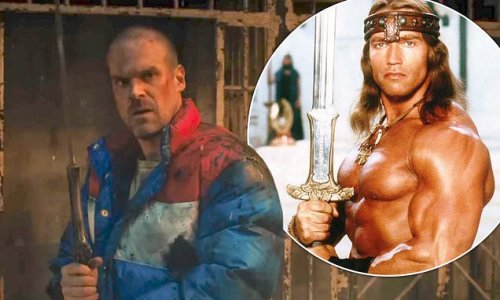 'It was such a tremendous honour to wield': David Harbour reveals sword he used to fight a Demogorgon in the Stranger Things finale is the 'actual' weapon used in Conan the Barbarian