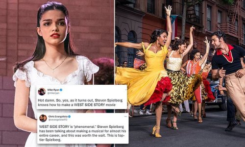 'Without a doubt, superior to the 1961 film': Steven Spielberg's West Side Story remake wins rave reviews after world premiere... with viewers branding the movie an 'amazing triumph' with a 'tremendous' cast
