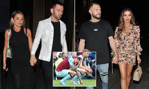 The Championship gatecrashers at the champions' party: Burnley's relegated stars hit the town at The Ivy in Manchester - the same venue as Man City's celebrations - hours after being booed by their own fans
