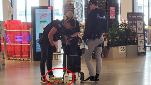 Why this single image of an old lady outside Coles is making Australians angry: 'So messed up'
