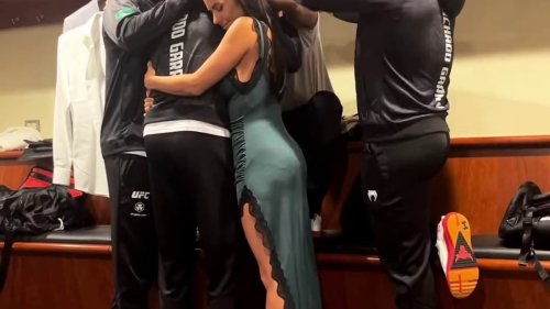 Ian Machado Garry and wife Layla hold unorthodox pre-fight prayer before the UFC star's win over...