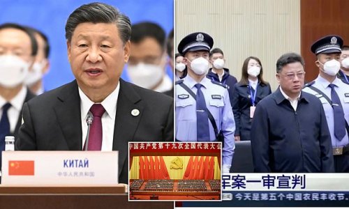 Chinese despot Xi Jinping jails minister for LIFE in huge crackdown on dissent ahead of Communist Party conference where he will be given third term as president