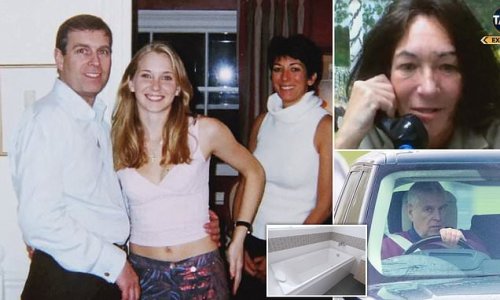 Ghislaine Maxwell's family say picture 'proves' Prince Andrew's accuser Virginia Giuffre COULDN'T have had bath sex with the royal because tub was too small