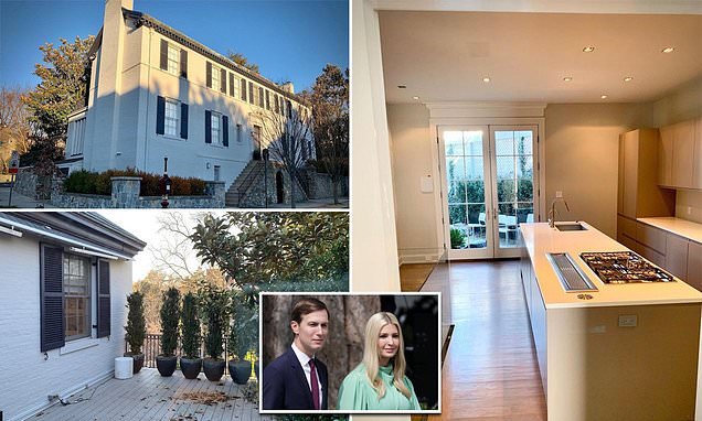 Jared and Ivanka's Washington DC home hits the market for $18,000 a month with listing agents describing it as 'one of the most well known and photographed houses on the planet'