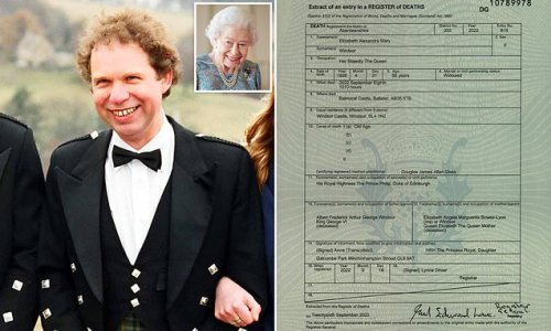 Revealed: Doctor who signed Queen's death certificate had served her for 34 years after being personally appointed as Apothecary to Her Majesty's Household at Balmoral during Buckingham Palace ceremony in 1988