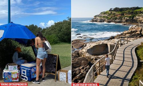 Budding entrepreneur, 12, who built a thriving business out of his family's beach tent is SHUT DOWN after grumpy neighbours complain