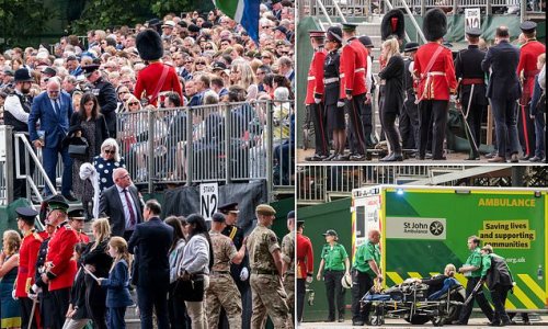 Woman is injured in 'terrifying' fall as stand collapses at Trooping the Colour rehearsal in front of 'shocked' spectators