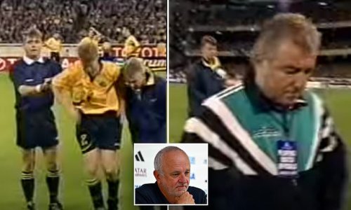 Graham Arnold blames Iranian reporter for 'ruining my day' by ambushing him with a question about one of the darkest nights in Australian soccer