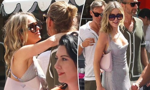 Billionaire Justin Hemmes, 50, and model girlfriend Madeline Holtznagel, 26, pack on the PDA during a luncheon in Sydney