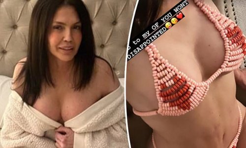 Gangland widow Roberta Williams, 53, shows off her figure in an edible bikini as she encourages followers to subscribe to her OnlyFans