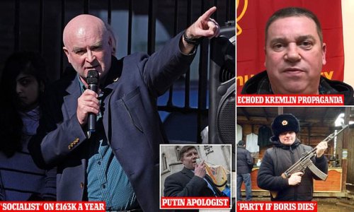 The militant 'Lynch mob' unionists threatening to hold the Queen to ransom: RMT bosses calling for Tube walkout include gun-toting Tory hater, Putin apologist and leader on £124,000 salary who said 'all I want from life is a bit of socialism'