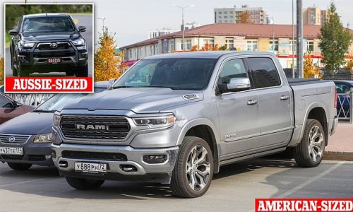 Aussies unleash as 'obnoxiously large' American utes rise in popularity and spill over parking spots as expert issues a warning: 'They are not made for us'