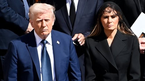 Donald Trump is accused of breaking the dress code at Pope Francis' funeral