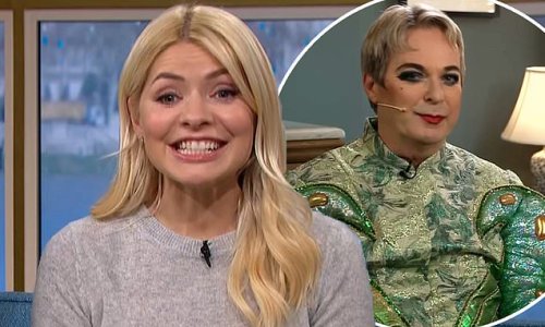 Julian Clary asks a shocked Holly Willoughby if she 'woke up in a SKIP' as he grills her and Phillip Schofield after This Morning's boozy Christmas party