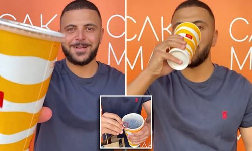 Baker shares trick to drink out of a McDonald's cup without a straw