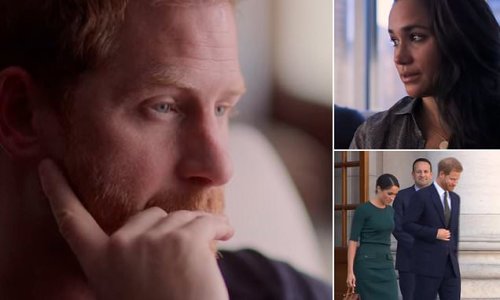 'There was no other option... I said, ''we need to get out of here''': Netflix teases new Harry and Meghan bombshells in trailer for final three episodes of docuseries as couple tell of moment they decided to leave royal family