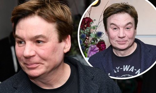 Mike Myers, 59, looks incredibly youthful as he flashes beaming smile at the NYC premiere of Disney+ documentary If These Walls Could Sing