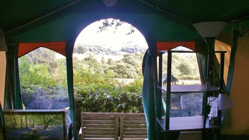 You're taking the pitch: 'Glamping tent' in Welsh woodland is ridiculed after being put up to rent...