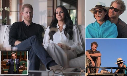'Now strip them of their titles!': Tory MP leads calls for Harry and Meghan to lose Duke and Duchess status after 'aggressive and unbelievable' attacks on UK - as Netflix show slams Queen's Commonwealth legacy as 'Empire 2.0' and links Brexit to racism