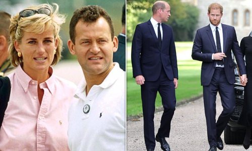 Princes William and Harry 'had secret meeting' with Diana's butler Paul Burrell ahead of Duke of Sussex's engagement to Meghan Markle, says royal source