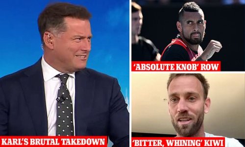Karl Stefanovic and Aussie commentators slam 'bitter, whining' Kiwi athlete who called Nick Kyrgios an 'absolute knob': 'It's easy to say that stuff when you've been beaten'