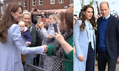 Princess of Wales is praised for 'perfectly' handling the moment she was heckled on visit to Northern Ireland by smiling and carrying on after woman in a green cardigan shouted, 'you're not in your own country' and 'Ireland belongs to the Irish'