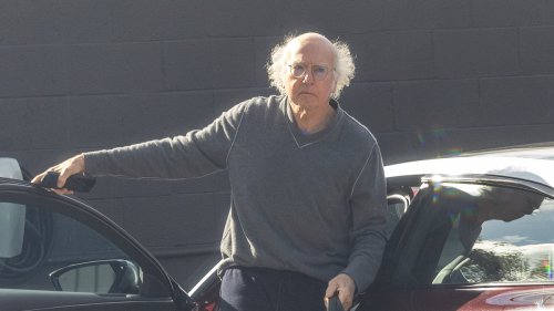 Larry David is seen for the first time since the death of his friend and co-star Richard Lewis as he...
