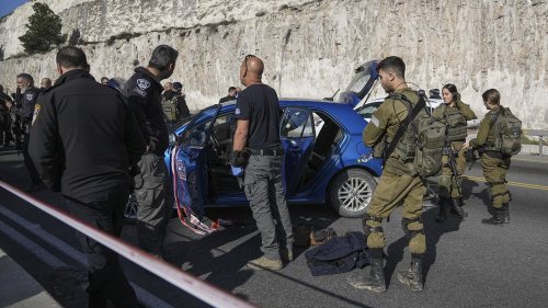 West Bank shooting horror: One person is killed and seven wounded as gunmen open fire on traffic jam...