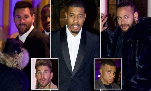 PSG stars Lionel Messi, Neymar and Sergio Ramos step out at charity gala for team-mate Presnel Kimpembe, amid rumours of discontent following vice-captaincy controversy, as pressure ramps up on Ligue 1 leaders