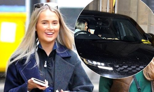 Molly-Mae Hague gets a parking ticket after shopping in Manchester
