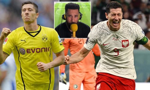 'The state of punditry': Fans tease commentator Andros Townsend after the Everton star claimed he 'didn't recognise' Robert Lewandowski when he played against him in 2014 - despite winning the double at Dortmund and scoring 28 goals that season!