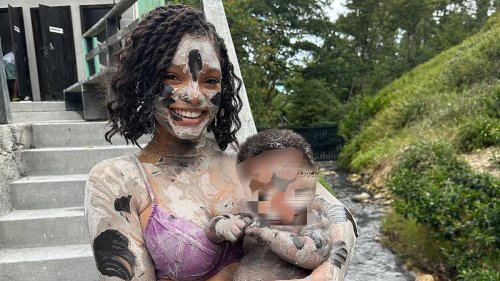 Halle Bailey celebrates 24th birthday in $110 bikini with detoxifying mud bath in the Caribbean...