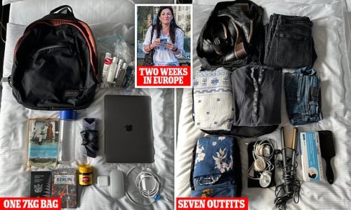 How to travel overseas with nothing but a carry-on: Savvy Aussie traveller reveals her tricks after a two-week trip in Europe with just 7kg of luggage