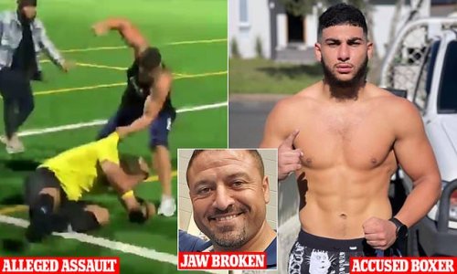 Boxer accused of breaking soccer referee's jaw in sickening alleged attack has big win in court thanks to new video of incident that 'changes the narrative'