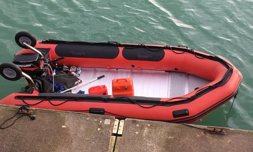 Coastguards in dramatic overnight rescue after seven Iranian migrants tried to cross the English Channel in a tiny dinghy before calling 999 two miles off the Dover coast