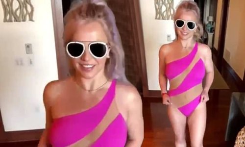 Britney Spears dances in racy hot pink swimsuit for Instagram video