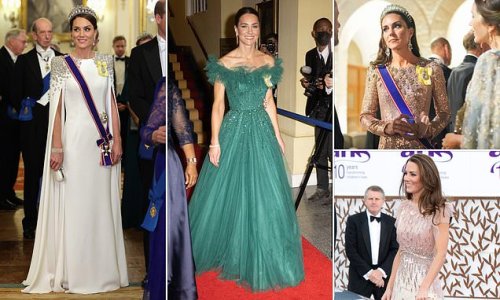 How Kate always sparkles and shines in Packham! Kate's love affair with Jenny Packham designs has been there from the very beginning - and every time she needs a 'wow' dress the designer delivers