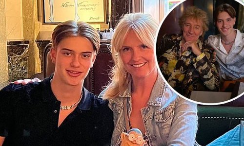 'So proud of my boy!' Penny Lancaster and husband Rod Stewart wish their son Alistair a happy 17th birthday and shares sweet snaps with their child